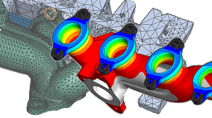 Exhaust manifold, thermal FEA