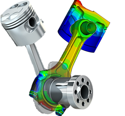 Connecting rod and piston FEA